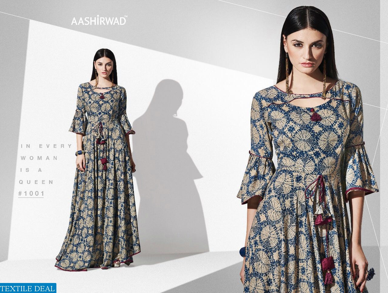 aashirwad blossom Wholesale ready made long kurtis